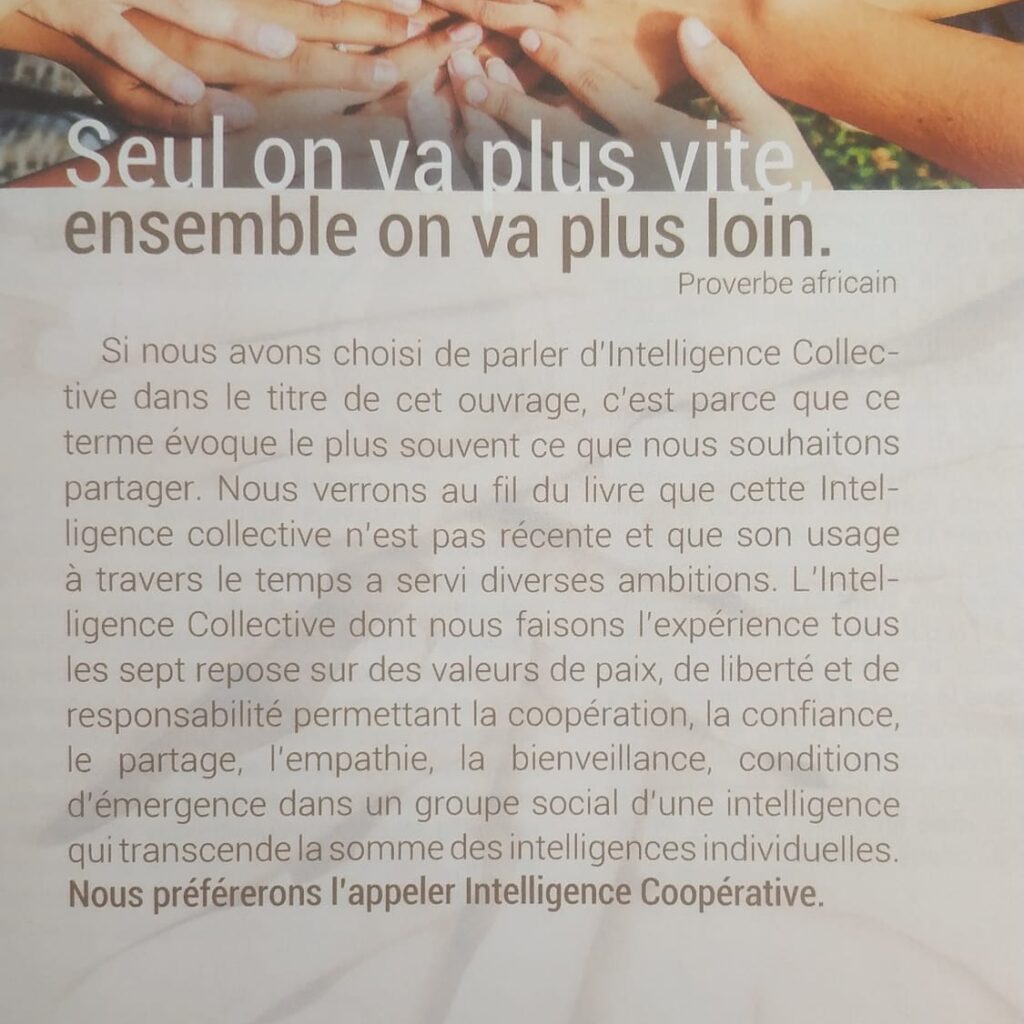 pourquoi intelligence coopérative et pas collective
